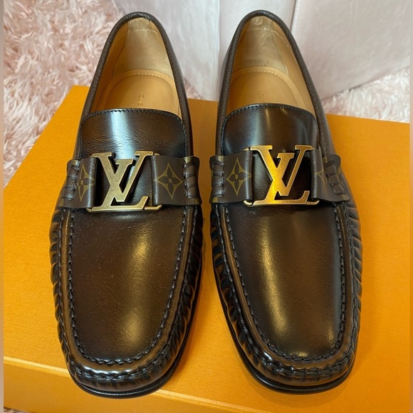 Louis Vuitton LV Brown Loafers size 7.5 8 9 10 11 new in box - Picture 1 of 16